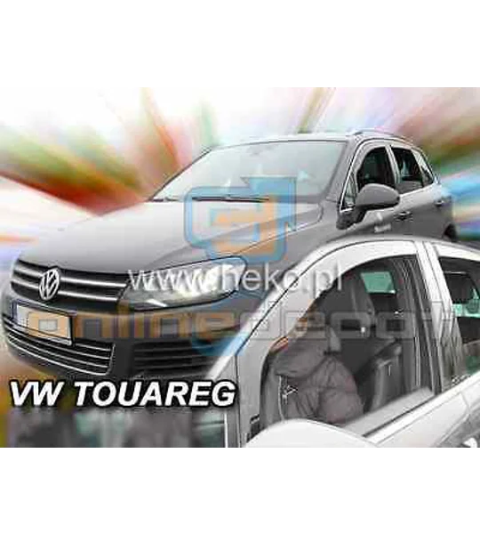 VW Touareg Yrs 10-18 On Brand New 4 Piece Heko Wind Deflectors 31184