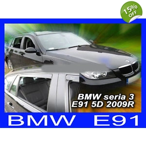 BMW E91 3 Series Estate 5drs Yrs 05-11, New 4 Piece Heko Wind Deflectors