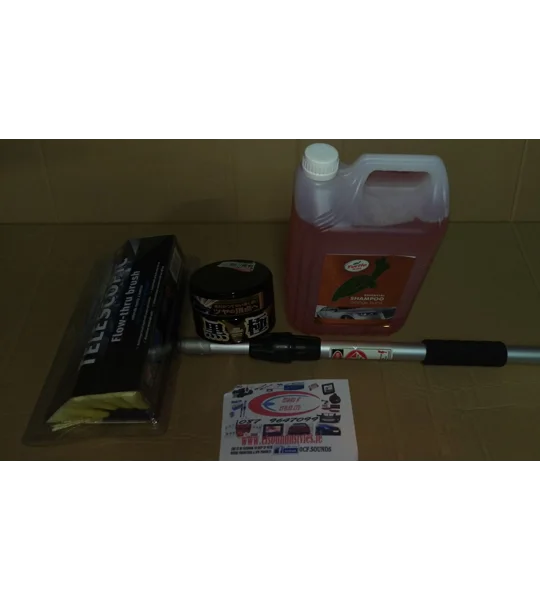 GIFT SET 3, Kiwami Wax, Kent Car Wash Brush + 5LTRs Turtle Wax Shampoo