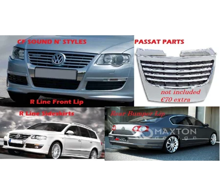 VW PASSAT B6 3C R-LINE BODYKIT, LIP KIT Front Rear & Sides Yrs 05 - 09