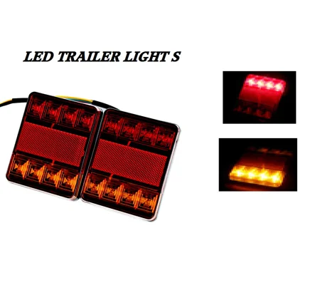 LED TRUCK TRACTOR & TRAILER Lights Pair 12 Volt