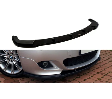 BMW E60 5 Series Yrs 03-10 Front Bumper Lip Gloss Black Only M Sport Maxton