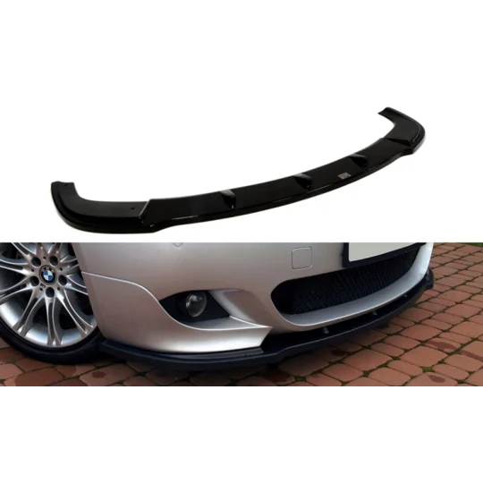 BMW E60 5 Series Yrs 03-10 Front Bumper Lip Gloss Black Only M Sport Maxton