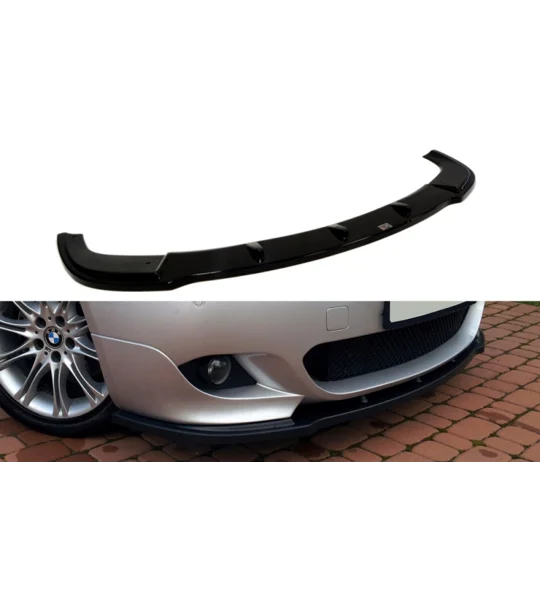 BMW E60 5 Series Yrs 03-10 Front Bumper Lip Gloss Black Only M Sport Maxton