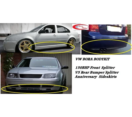 VW BORA Yrs 98-04 OEM Plastic Bodykit Bumper Lip Kit