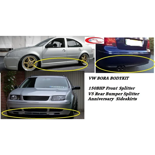 VW BORA Yrs 98-04 OEM Plastic Bodykit Bumper Lip Kit