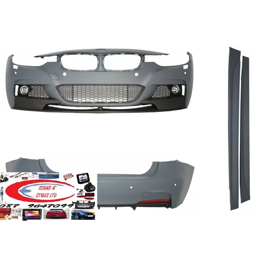 BMW 3 series F30 Yrs 11- M PERFORMANCE BODYKIT Front & Rear Bumpers & Sideskirts Style Plastic