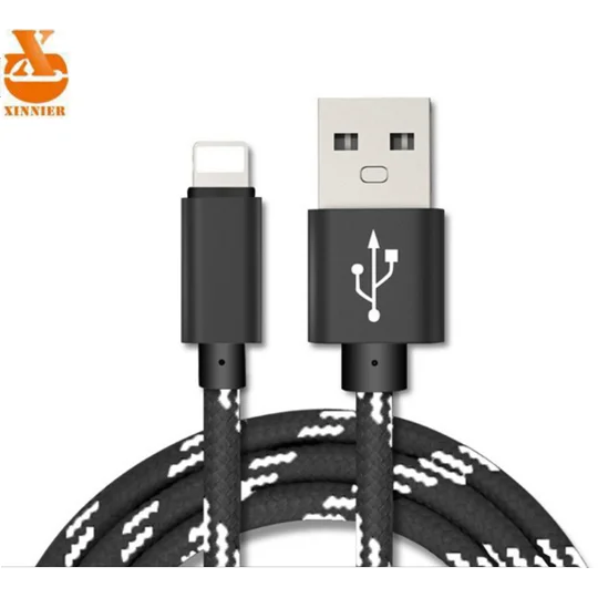XINNIER USB Cable 2A 1.5M & Car Charger, Metal Cord Data Sync Wire Charger For iphone 7/ 6 plus 5S