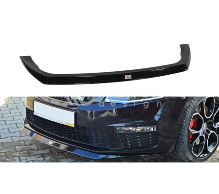 SKODA OCTAVIA MK III RS Yrs 14- Front Bumper Lip Splitter Spoiler