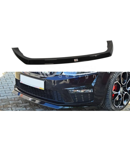SKODA OCTAVIA MK III RS Yrs 14- Front Bumper Lip Splitter Spoiler