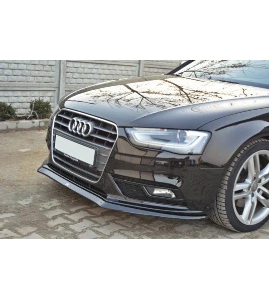 Audi A4 B8 Yrs 12-15 Gloss Black Front Bumper Lip Spoiler Splitter