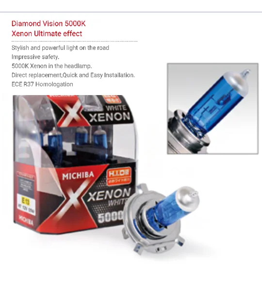 H11 12v 55w 5000K Diamond Vision Xenon Upgrade Bulbs