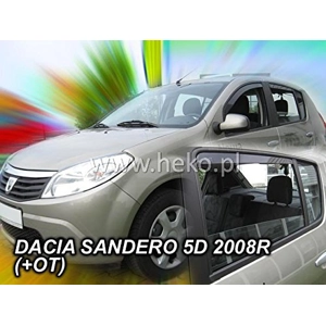 Dacia Sandero 5Drs Yrs 08- Brand New 4 Piece Heko Wind Deflectors