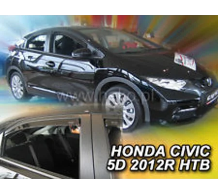 HONDA CIVIC 5 DOOR HTB 2012-2016 New 4 Piece Heko Wind Deflectors 17163