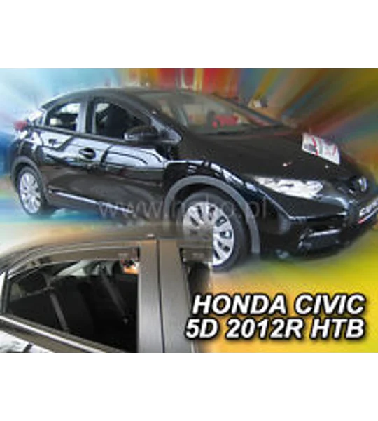 HONDA CIVIC 5 DOOR HTB 2012-2016 New 4 Piece Heko Wind Deflectors 17163