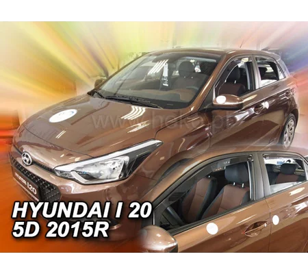 HYUNDAI I20 II 5 doors, 2015 - on New 4 Piece Heko Wind Deflectors 17283