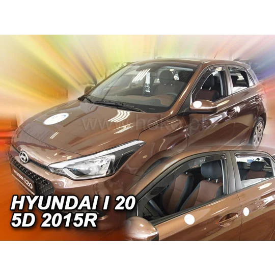 HYUNDAI I20 II 5 doors, 2015 - on New 4 Piece Heko Wind Deflectors 17283