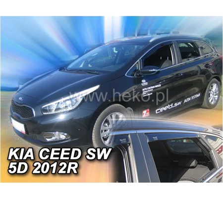 Kia Ceed 5 Drs SW ESTATE Yrs 12- on Brand New Heko 4 Piece Wind Deflectors