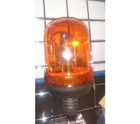 Rotating Pillar Mount Warning Flashing Beacon, 12 & 24 Volt