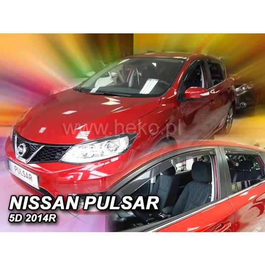 Nissan Pulsar 5drs Hatch Yrs 2014 - Brand New Heko 4 Piece Wind Deflectors
