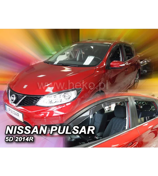 Nissan Pulsar 5drs Hatch Yrs 2014 - Brand New Heko 4 Piece Wind Deflectors
