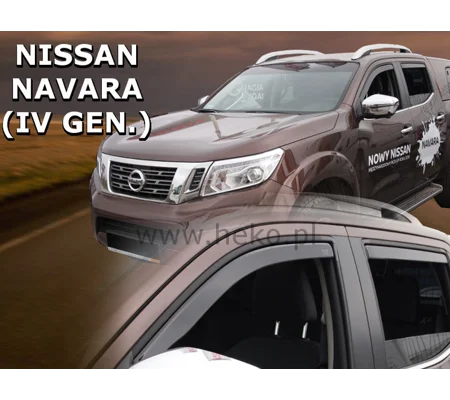 Nissan Navara 2014- on Brand New Heko 4 Piece Wind Deflectors
