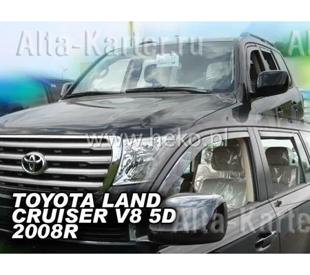 Toyota Land Cruiser J200 Yrs 09- on Brand New Heko 4 Piece Wind Deflectors