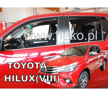 Toyota Hilux VIII Yrs 2016 - on Brand New Heko 4 Piece Wind Deflectors