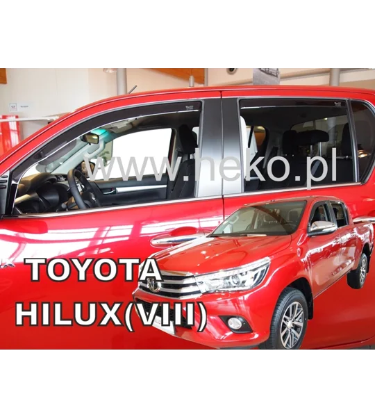 Toyota Hilux VIII Yrs 2016 - on Brand New Heko 4 Piece Wind Deflectors