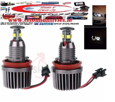 BMW E82 E90 E92 E60 X5 X6 H8 40Watt LED Xenon White Angeleyes Halo Module Marker LED