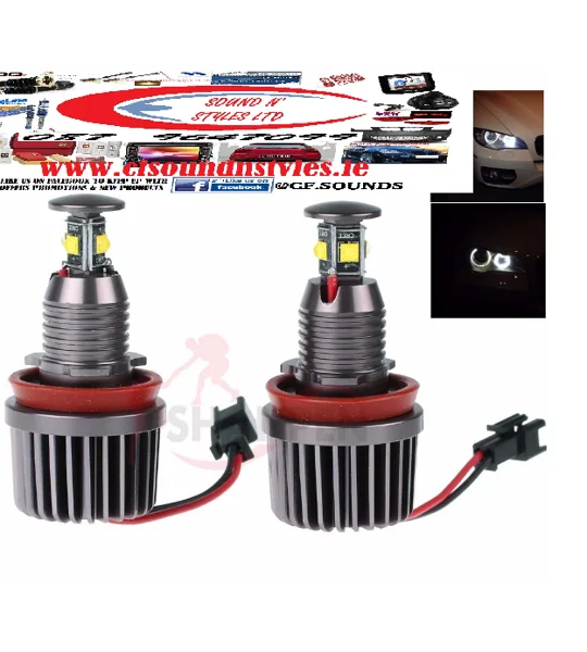 BMW E82 E90 E92 E60 X5 X6 H8 40Watt LED Xenon White Angeleyes Halo Module Marker LED