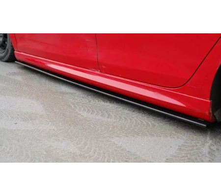 VW Golf MK6 VI 09-12 Sideskirt gloss black Diffusers Pair PLASTIC for R20