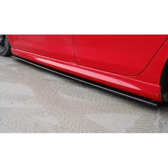 VW Golf MK6 VI 09-12 Sideskirt gloss black Diffusers Pair PLASTIC for R20
