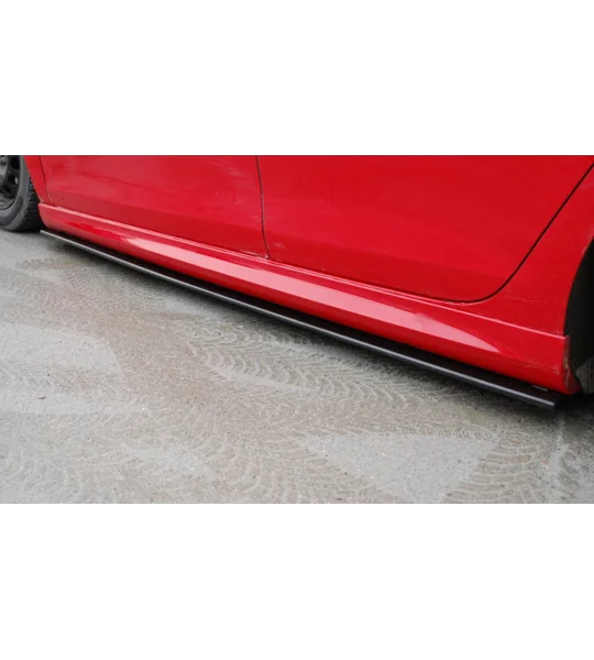 VW Golf MK6 VI 09-12 Sideskirt gloss black Diffusers Pair PLASTIC for R20