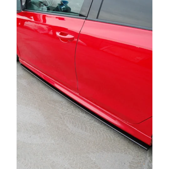 VW Golf MK6 VI 09-12 Sideskirt gloss black Diffusers Pair PLASTIC for R20