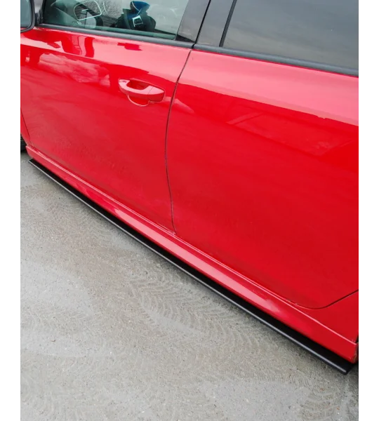 VW Golf MK6 VI 09-12 Sideskirt gloss black Diffusers Pair PLASTIC for R20