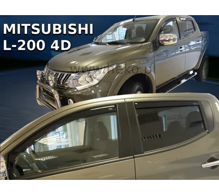 Mitsubishi L200 4x4 Yrs 15- on Brand New Heko 4 Piece Wind Deflectors