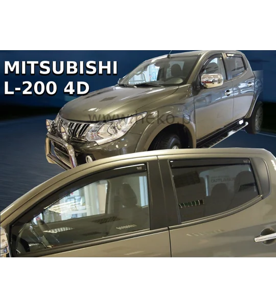 Mitsubishi L200 4x4 Yrs 15- on Brand New Heko 4 Piece Wind Deflectors