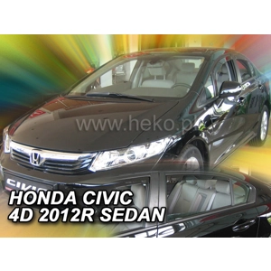 HONDA Civic 4d Yrs 2012- Saloon Sedan Brand New Heko 4 Piece Wind Deflectors 17161