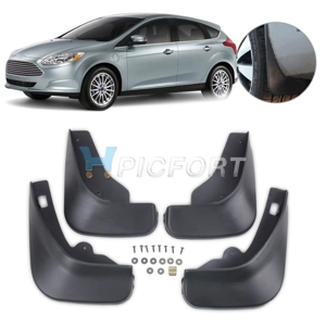 Ford Focus MK III 3 Yrs 05-11   4pc Set Fitted Moulded Mudflaps