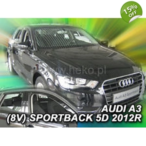 Audi A3 8V Yrs 2012-on 5drs Sportback Brand New Heko 4 Piece Wind Deflectors