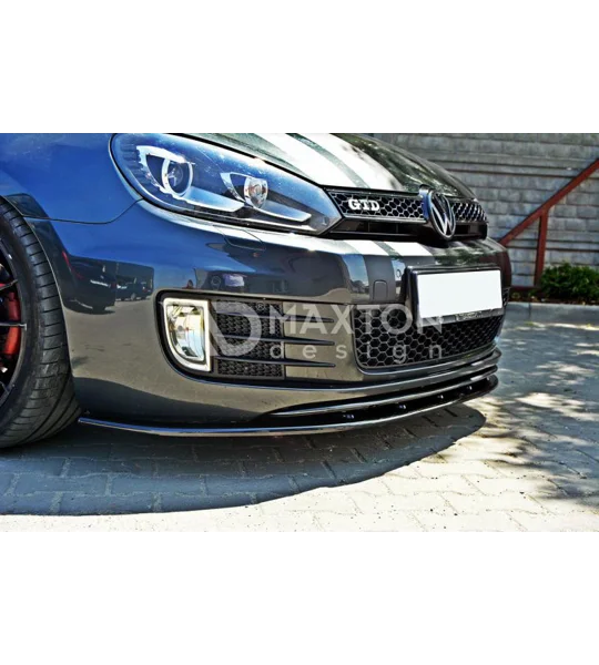 VW Golf MK 6 VI Yrs 09-13 GTI GTD Only Front Bumper Lip Spoiler Splitter