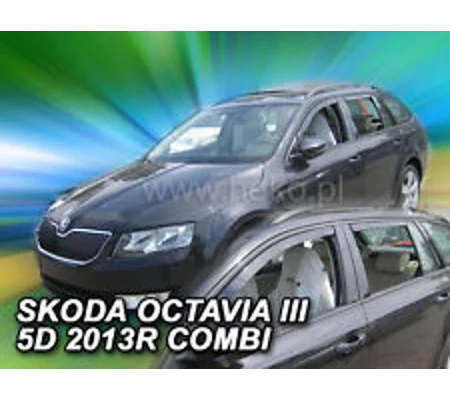 Octavia III 5D Combi 2013-up on Brand New Heko 4 Piece Wind Deflectors 28340