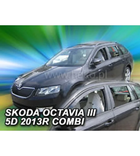 Octavia III 5D Combi 2013-up on Brand New Heko 4 Piece Wind Deflectors 28340