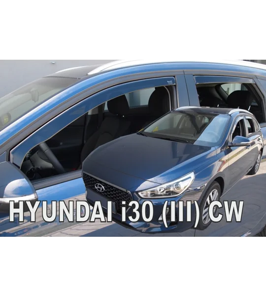 Hyundai I30 Yrs 2017 on Brand New Heko 4 Piece Wind Deflectors 17291
