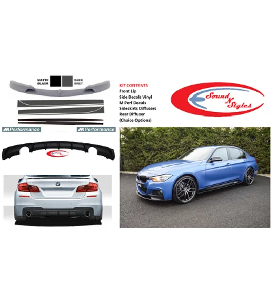 BMW 3 series F30 Yrs 11- M PERFORMANCE Lip Kit Front Rear & Sides