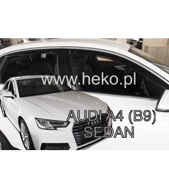 Audi A4 B9 Yrs 2016 Onwards, New 4 Piece Heko Wind Deflectors HEKO 10253