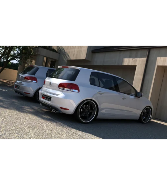 VW Golf MK6 VI 09-12 Rear Bumper Inse0rt Twin Exit Both Sides Plastic 3DR & 5DR
