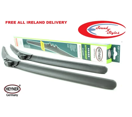 Set of 2 HEYNER® HYBRID Windscreen Wiper Blades NEW Flat Design ALL CARS