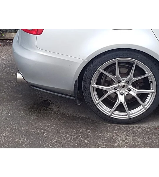 Gloss Black Rear Bumper Diffusers Spats Audi A4 B8 Saloon SE Yrs 08-12,